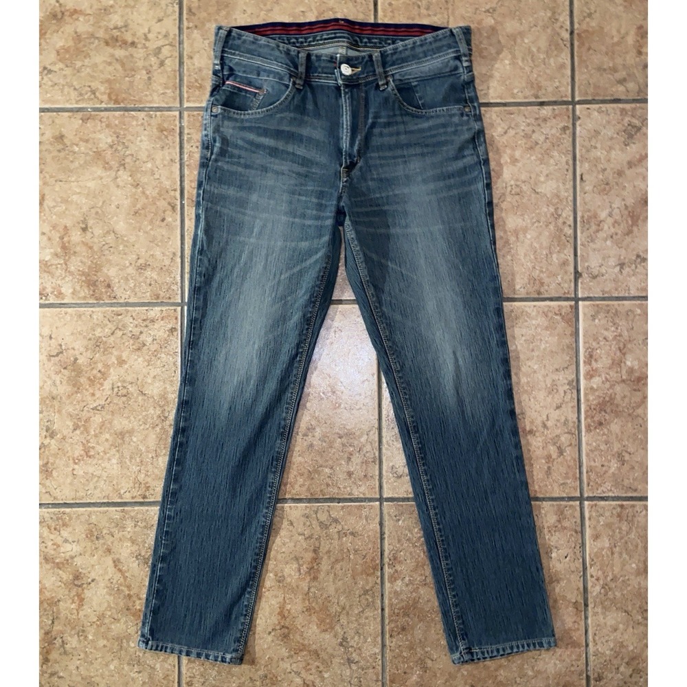 Edwin 503 Jeans Size L 31x28 Fade Whiskers Blue Denim Stretch Style ER107L Japan